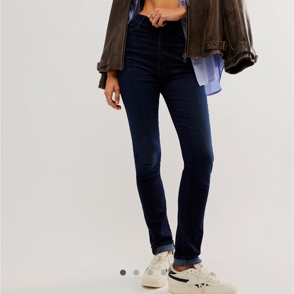 NWT Mother The Pixie Rail Skimp Straight Jeans Karaoke in Kyoto - Picture 4 of 13